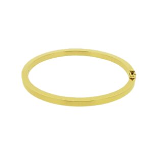 Jonc carré creux ou fort d'or 4 mm