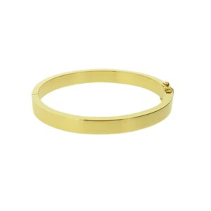Jonc rectangle fort d'or 7 mm