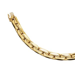 Collier ou bracelet maille haricot bombé