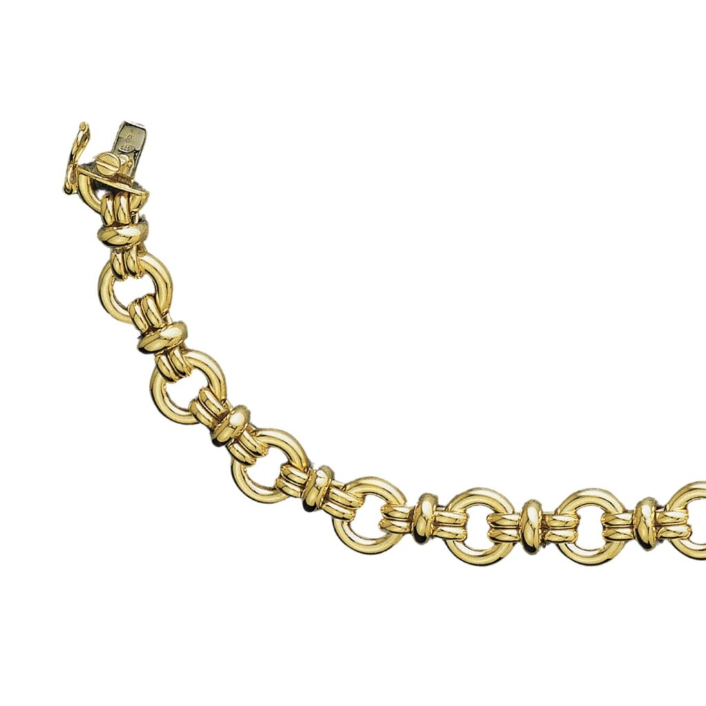 Collier ou bracelet maille ronde et maille huit pincée