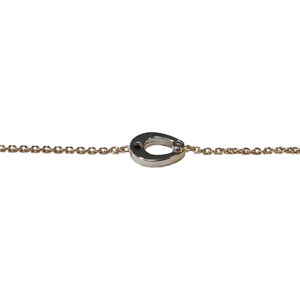 Bracelet chaînette et motif goutte d'eau 1
