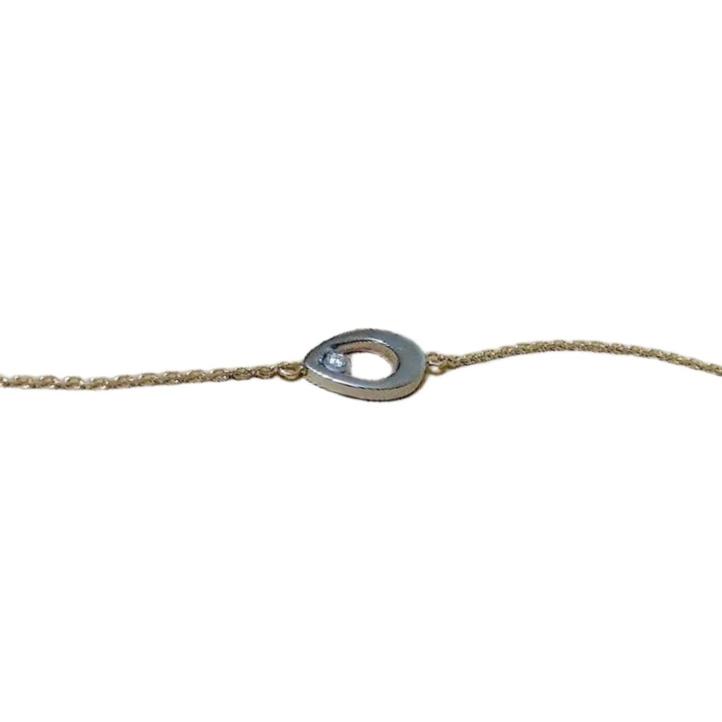 Bracelet chaînette et motif goutte d'eau 2