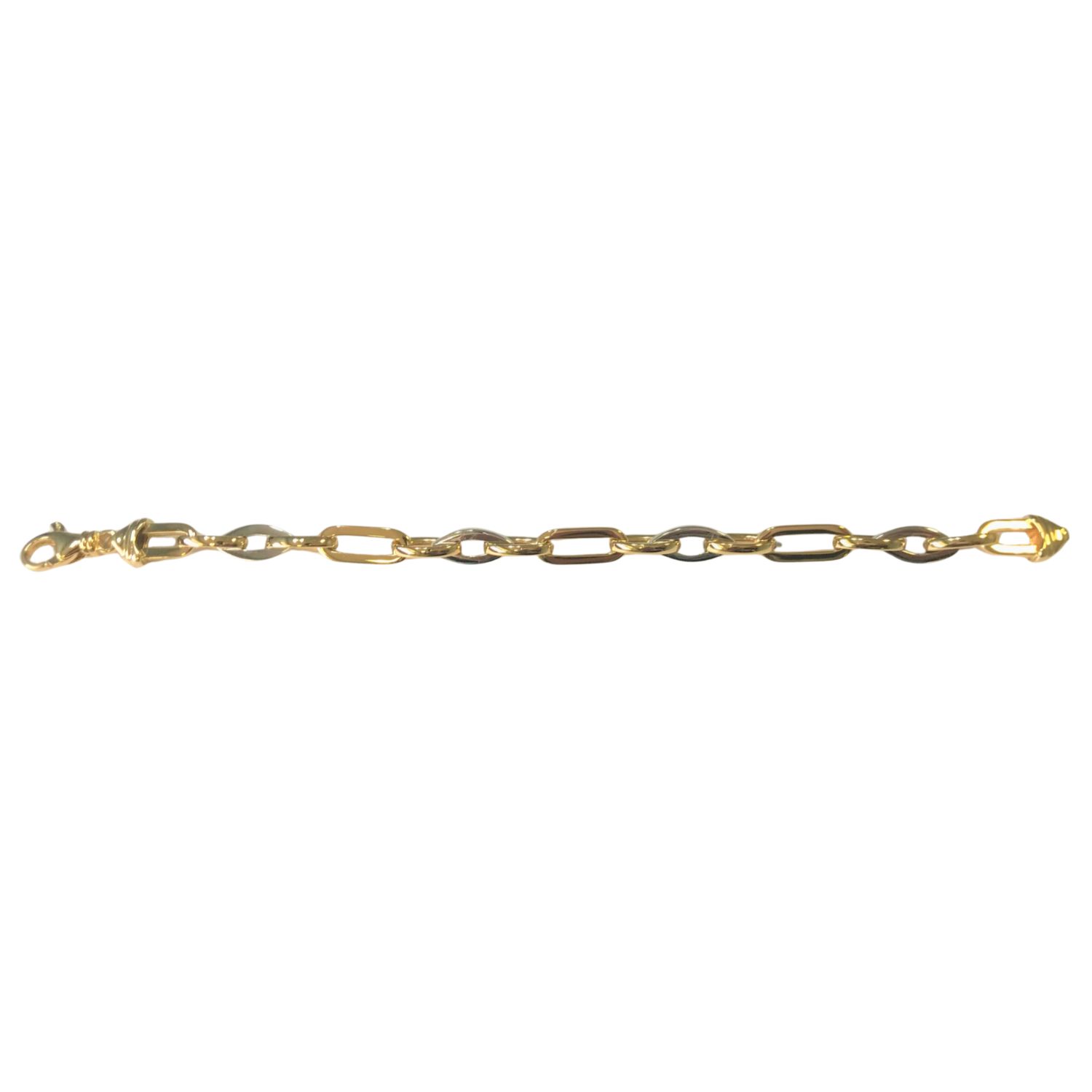 Collier ou bracelet maille trombone et ogive avec collet