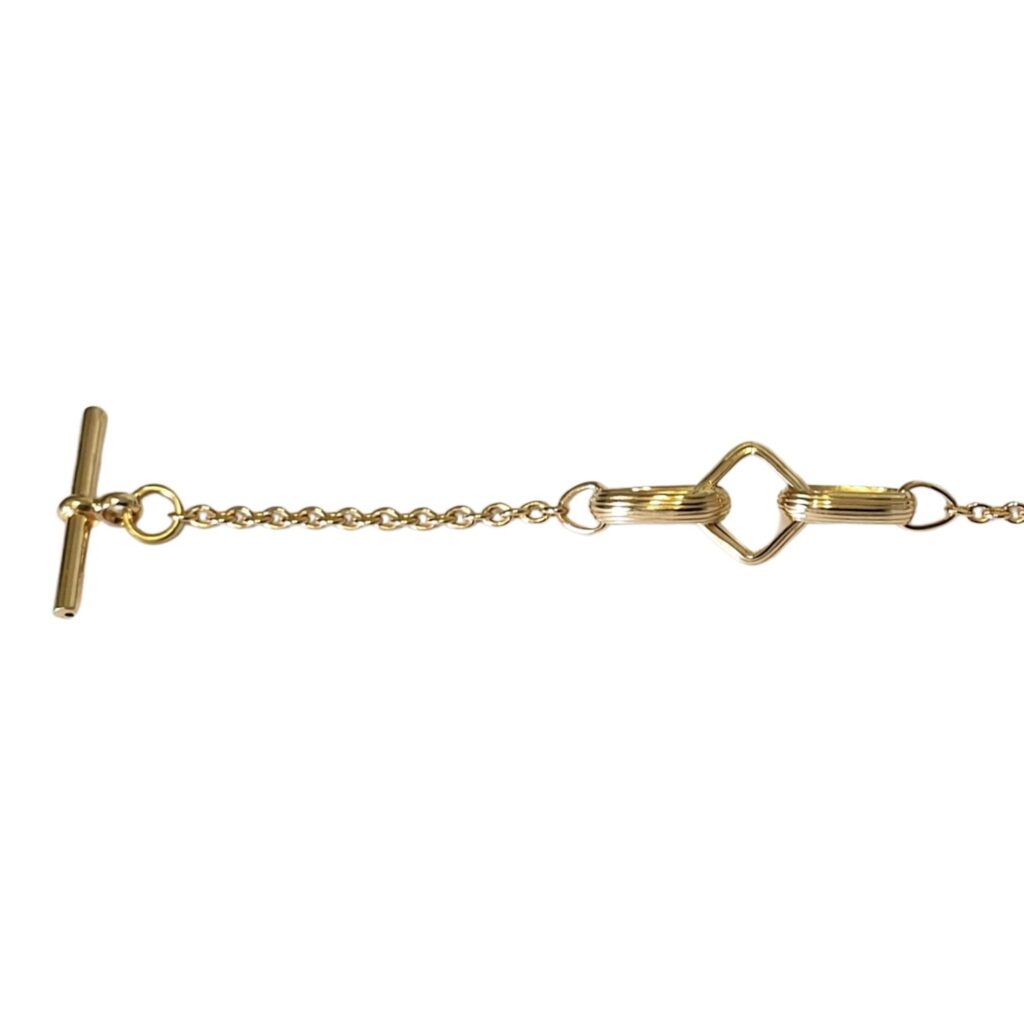 Collier ou bracelet chaînette et motif losange