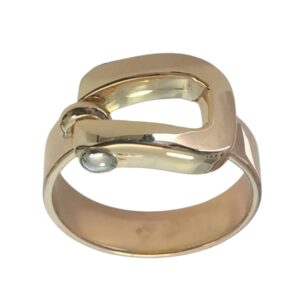 Bague ruban motif U