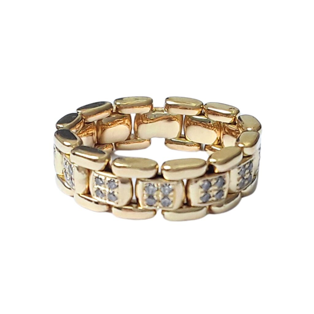 Bague grains de riz DTS or jaune